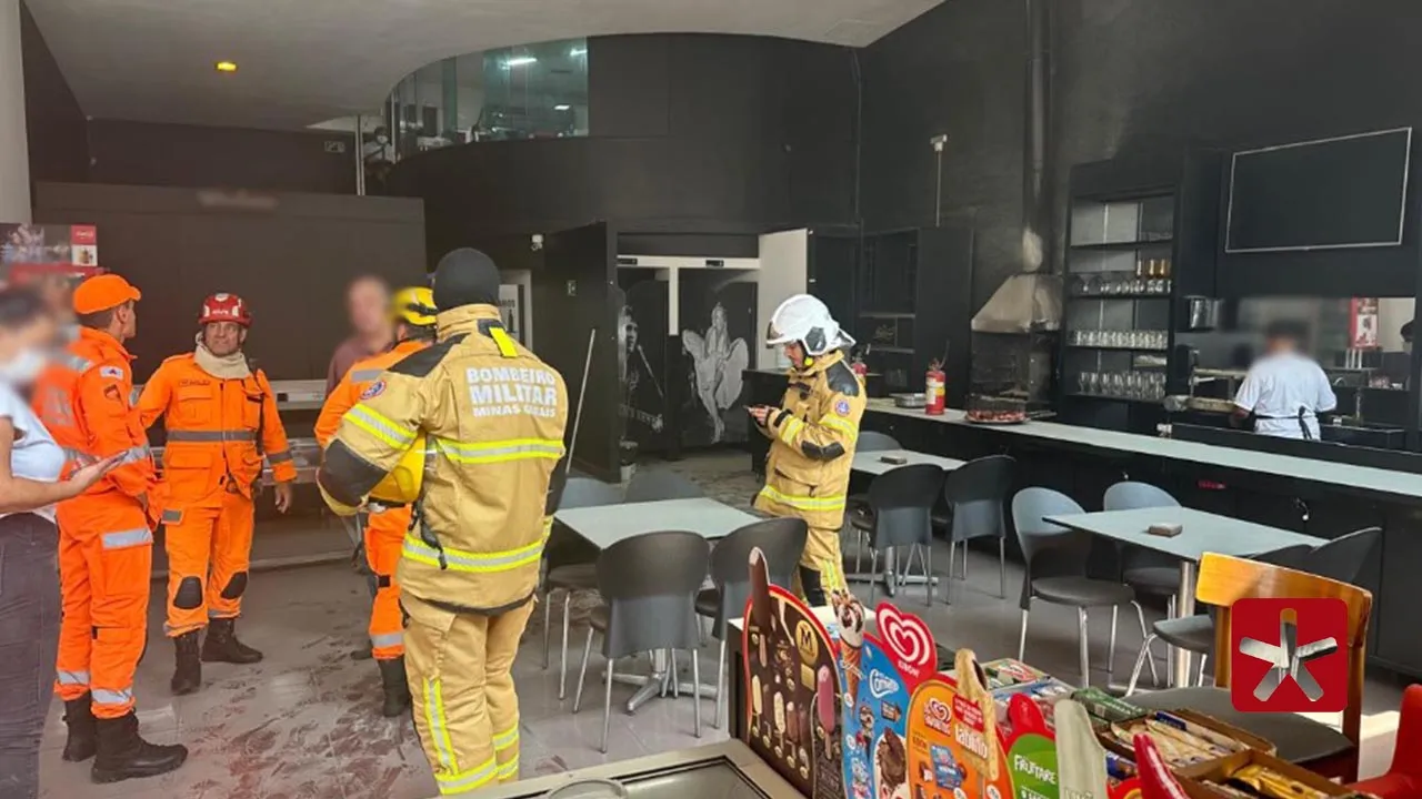 Princípio de incêndio em restaurante no Centro de Patos de Minas