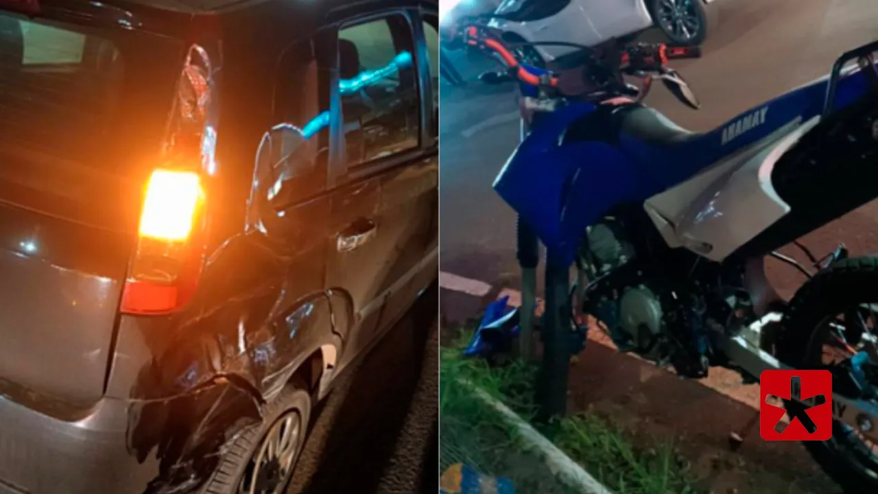 Colisão ocorreu na Avenida JK, na noite de sexta-feira (3)