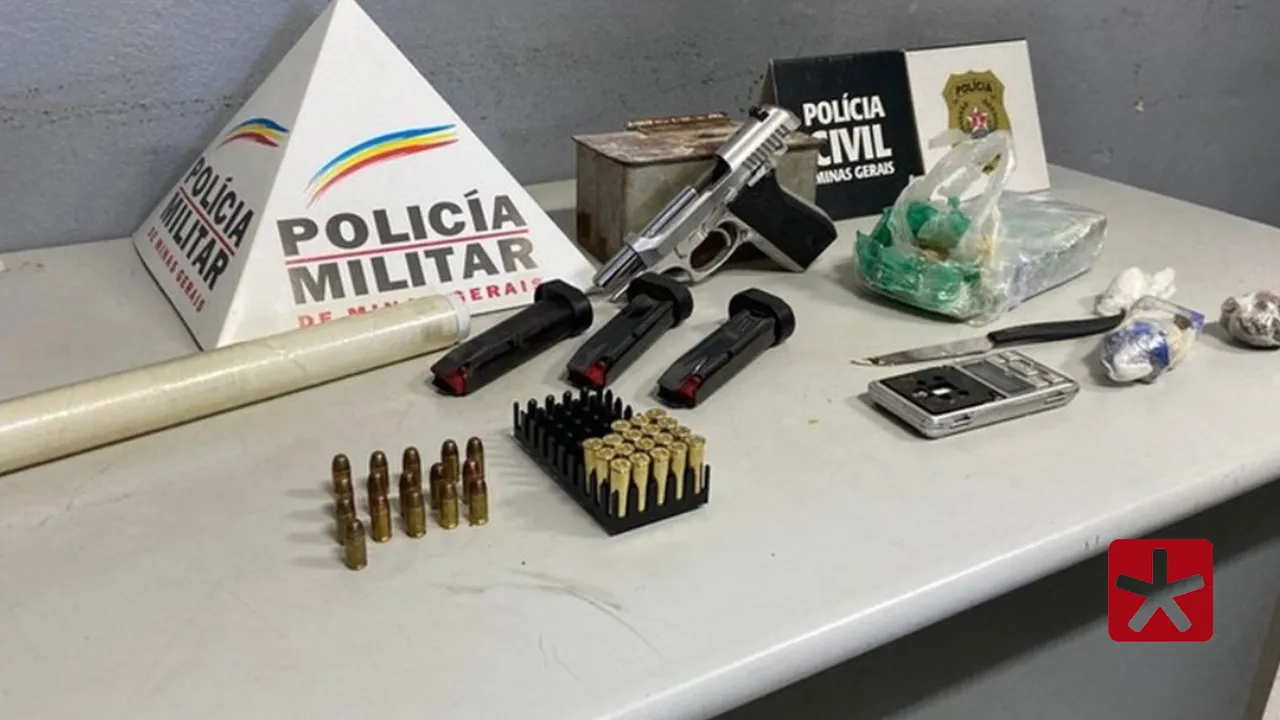 Jovem de 22 anos é preso após apreensão de drogas e arma de fogo em Patos de Minas