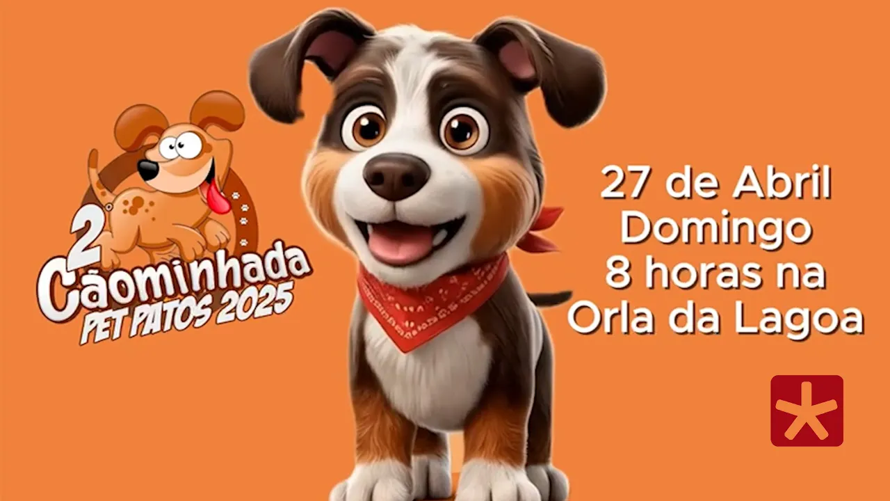 Tutores e pets estão convidados para percurso animado na Orla da Lagoa