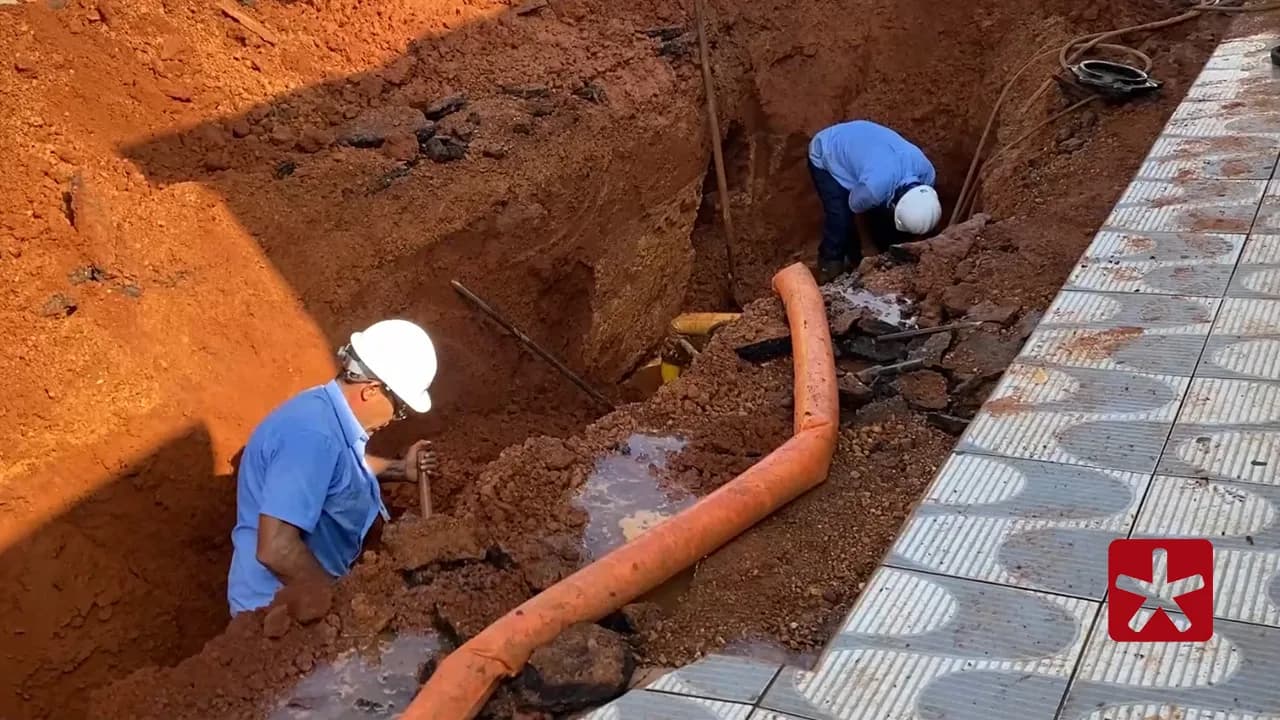 Copasa informou que vazamento é decorrente do desgaste natural da tubulação
