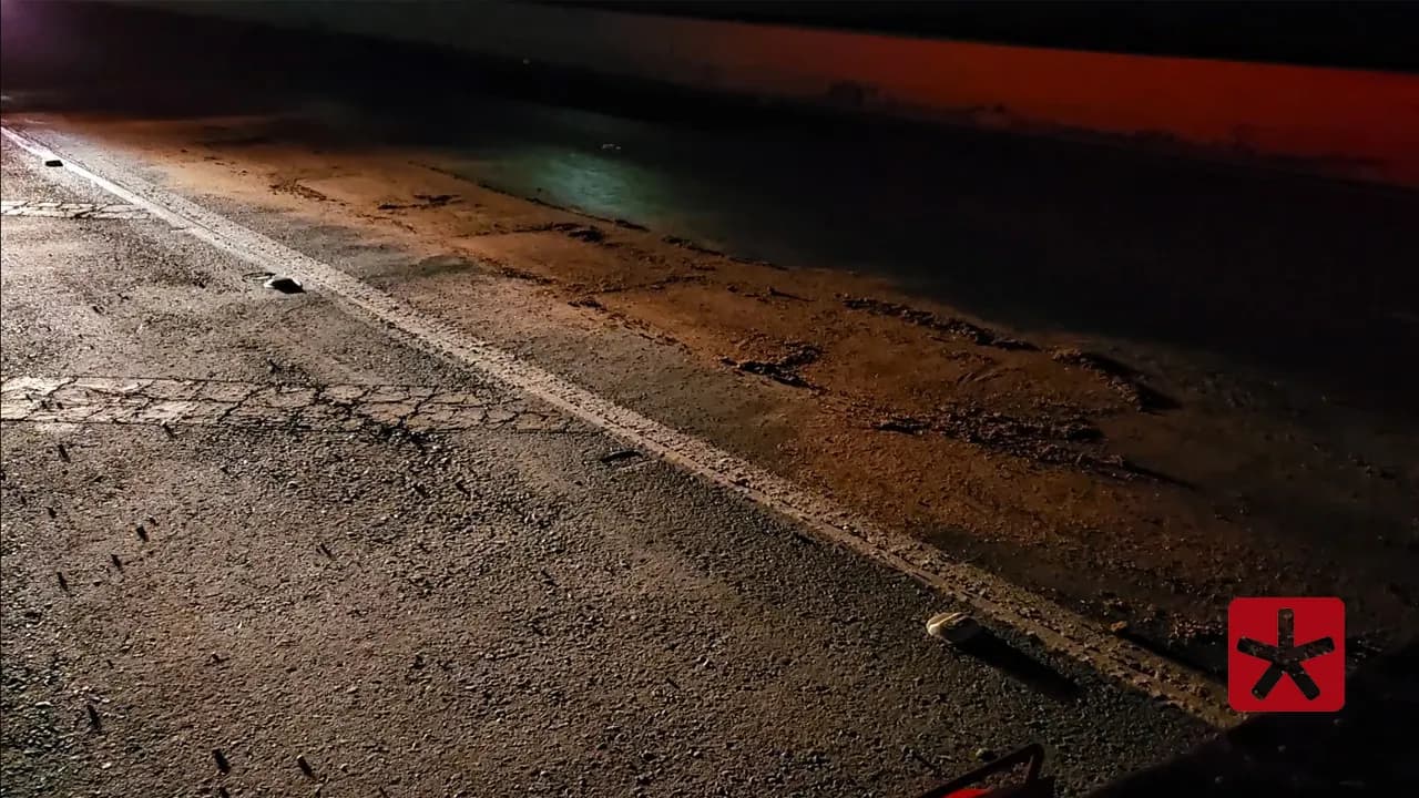 Substância se estendeu até imediações do Posto Avenue na noite de terça-feira (17)
