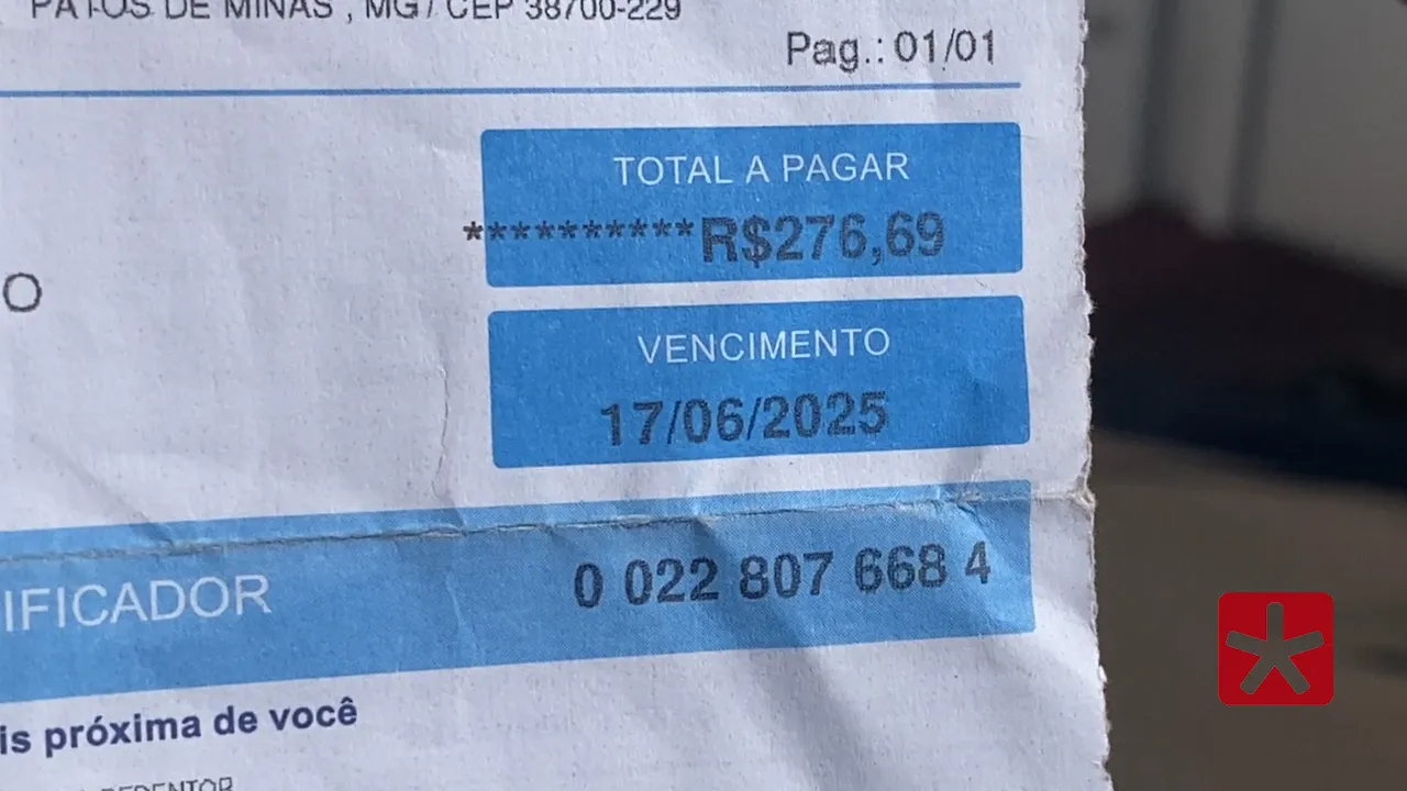 Pedro disse que pagou R$ 545,00 referentes a 37 mil litros de água gastos em março