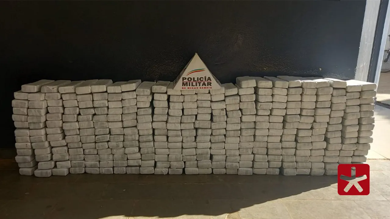 Polícia apreende mais de 300 tabletes de maconha em Patos de Minas