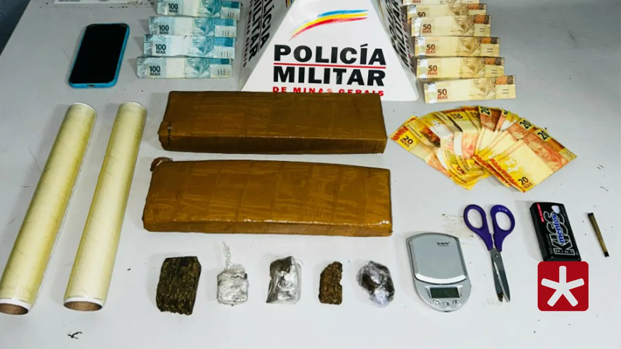 Suspeitos de tráfico são presos durante apreensão de drogas em Patos de Minas