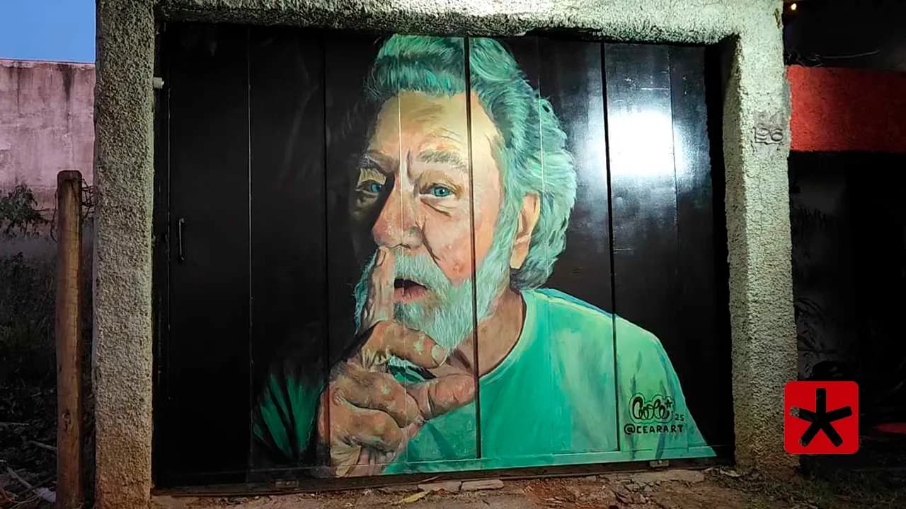 Mural artístico feito por Thiago Pessoa