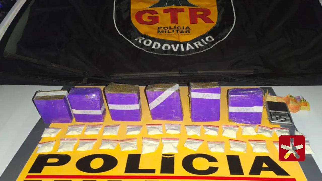 Polícia localiza drogas na bagagem de idoso de 65 anos