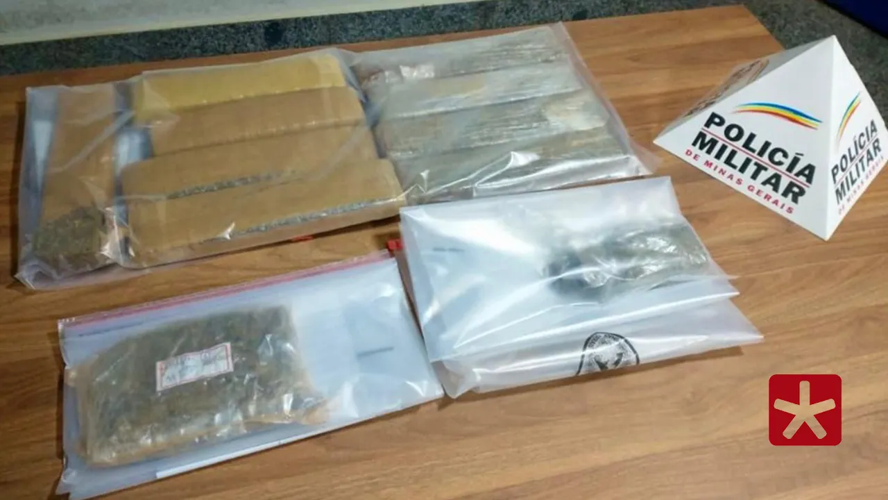 Veículo com drogas é interceptado pela Polícia Militar e duas pessoas são presas