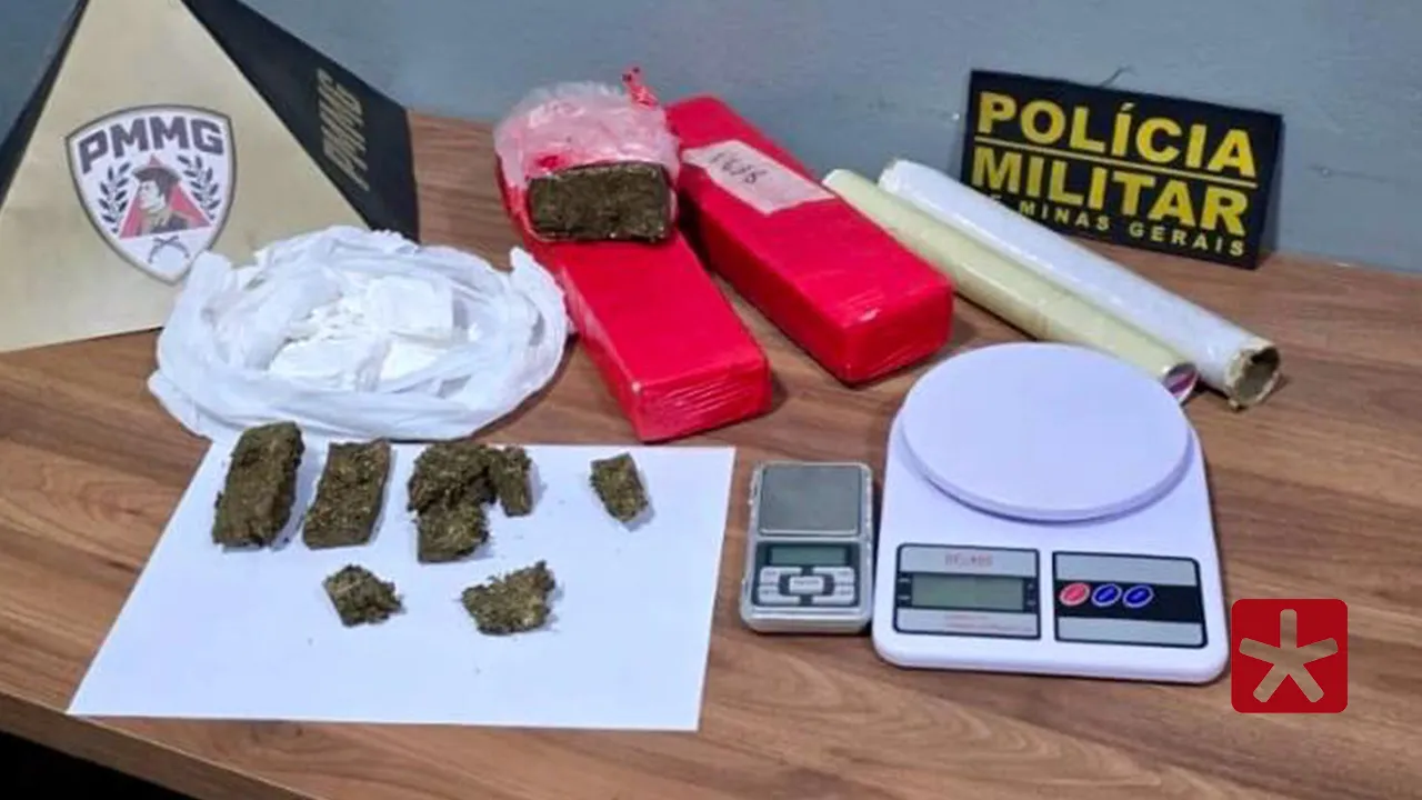 Suspeito de tráfico é preso com maconha e pasta base de cocaína após ameaçar policiais