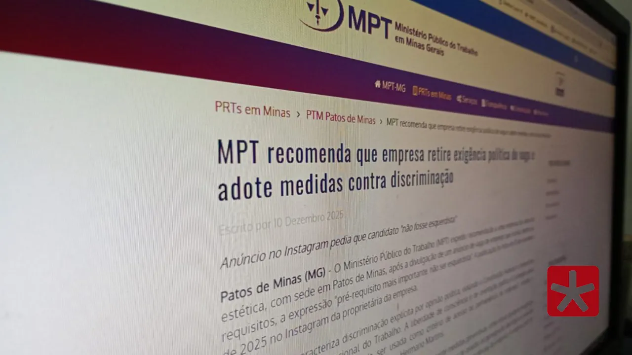 Ministério Público faz recomendação contra clínica patense que exigiu “não ser esquerdista” em vaga de emprego