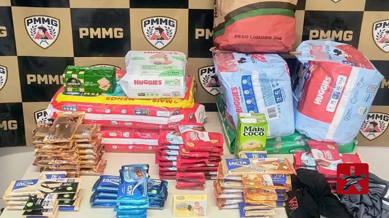 PM prende suspeitos de furto em supermercado e recupera mercadorias em operação integrada  
