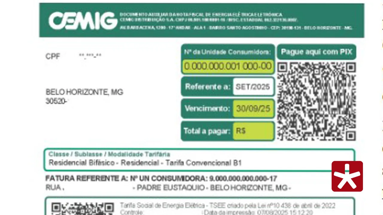 Concessionária de energia elétrica muda modelo de fatura
