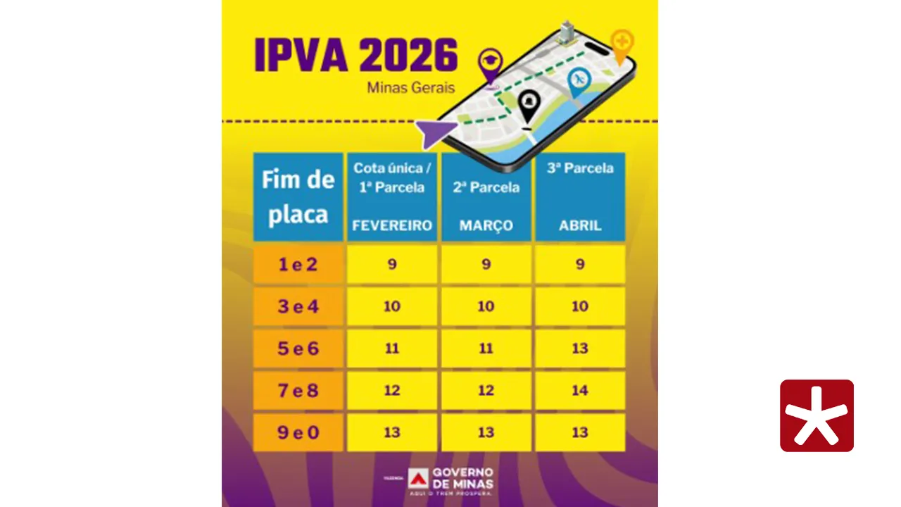  Governo de Minas libera consulta aos valores do IPVA 2026