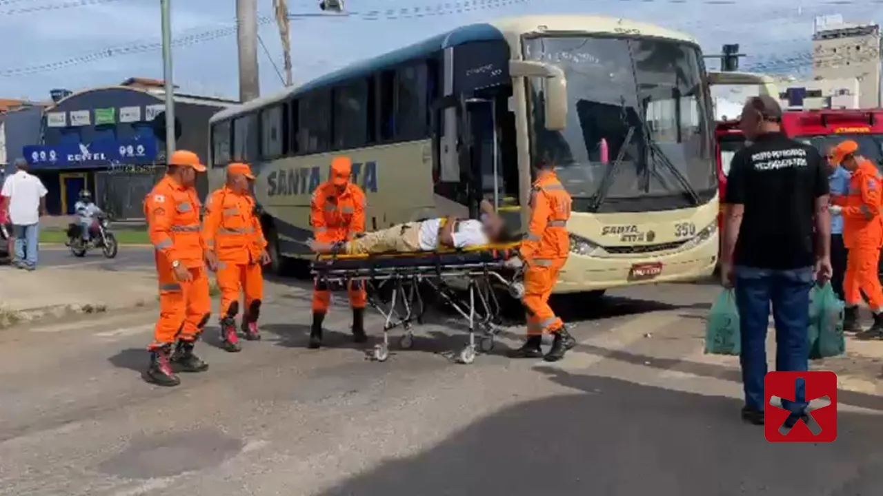 Vítima foi socorrida consciente pelo Corpo de Bombeiros