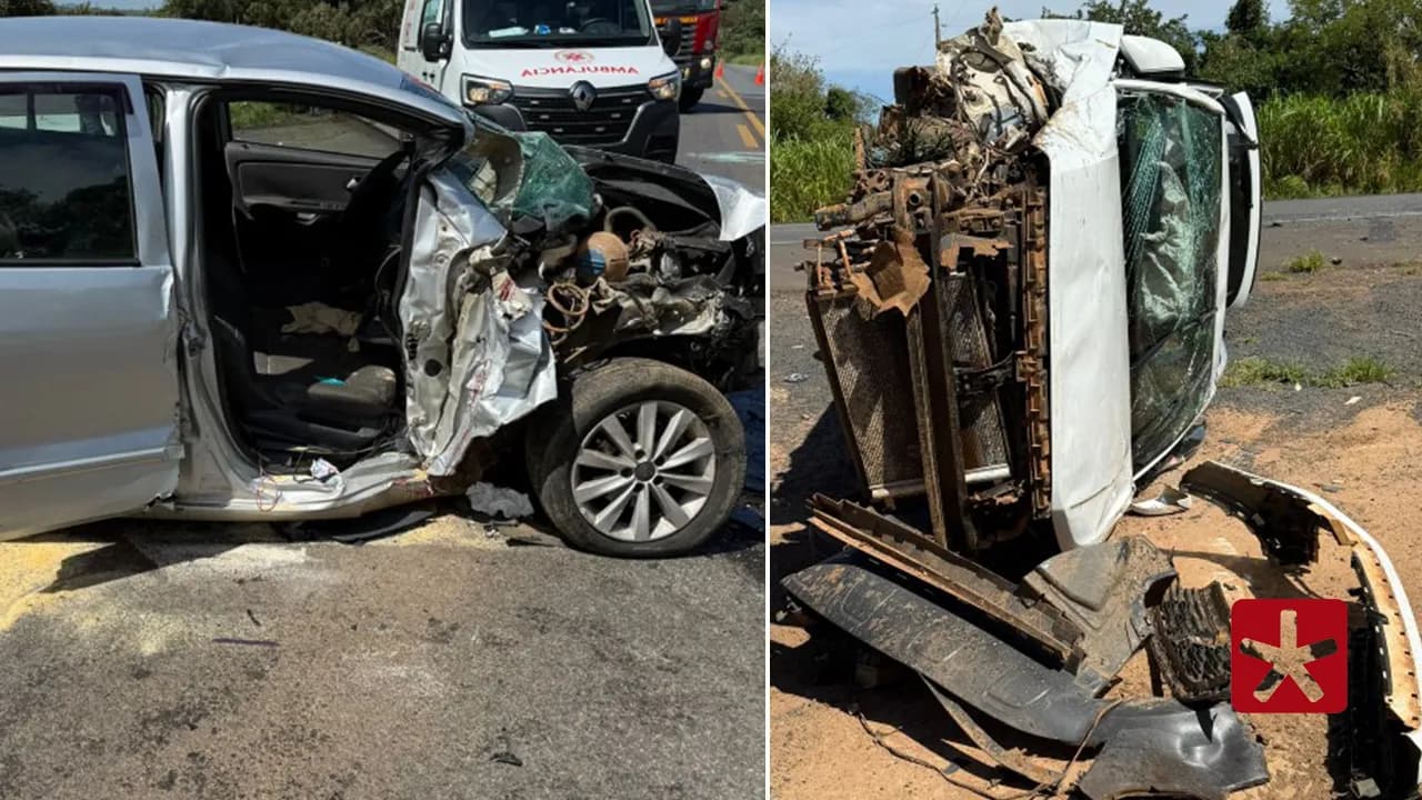 Mulher fica gravemente ferida em acidente de trânsito na BR-365