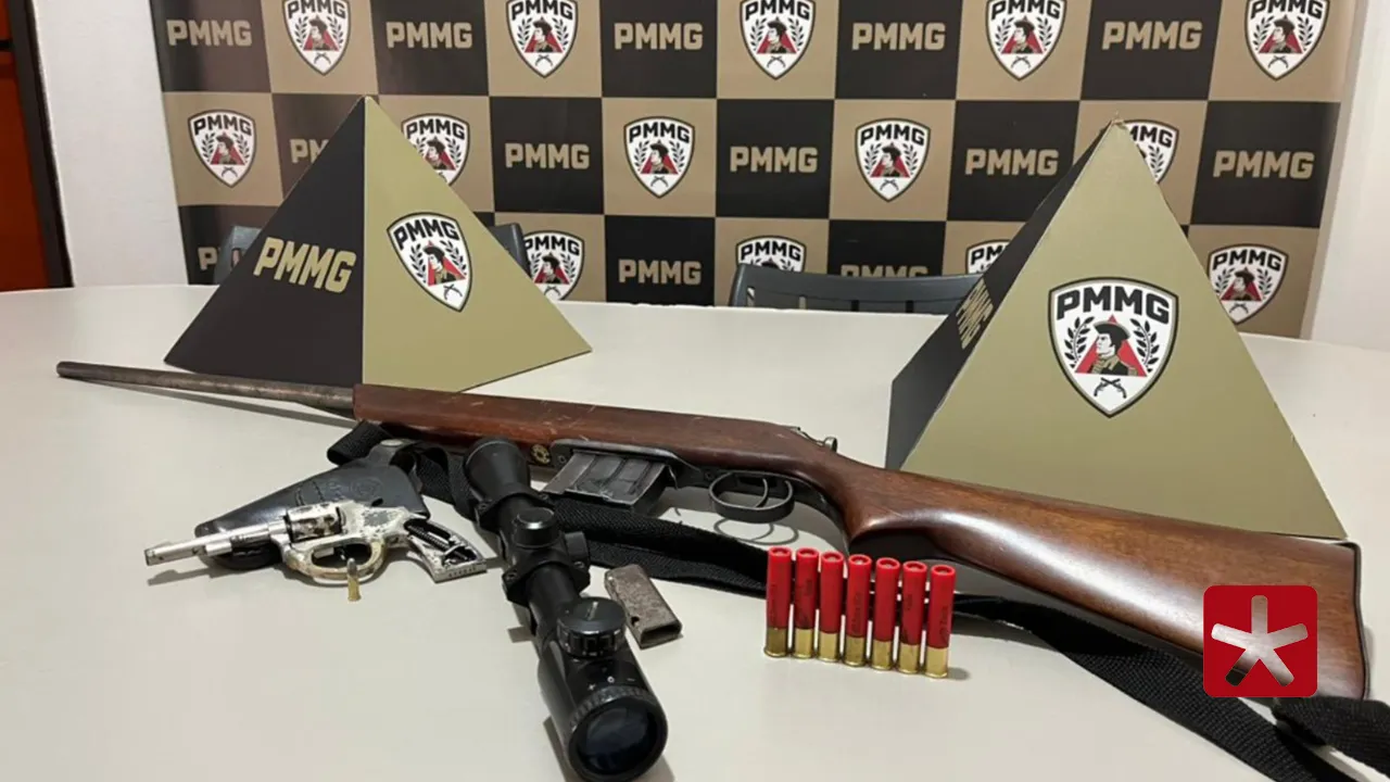 Homem é preso por ameaças à ex-mulher e posse ilegal de armas em Monte Carmelo