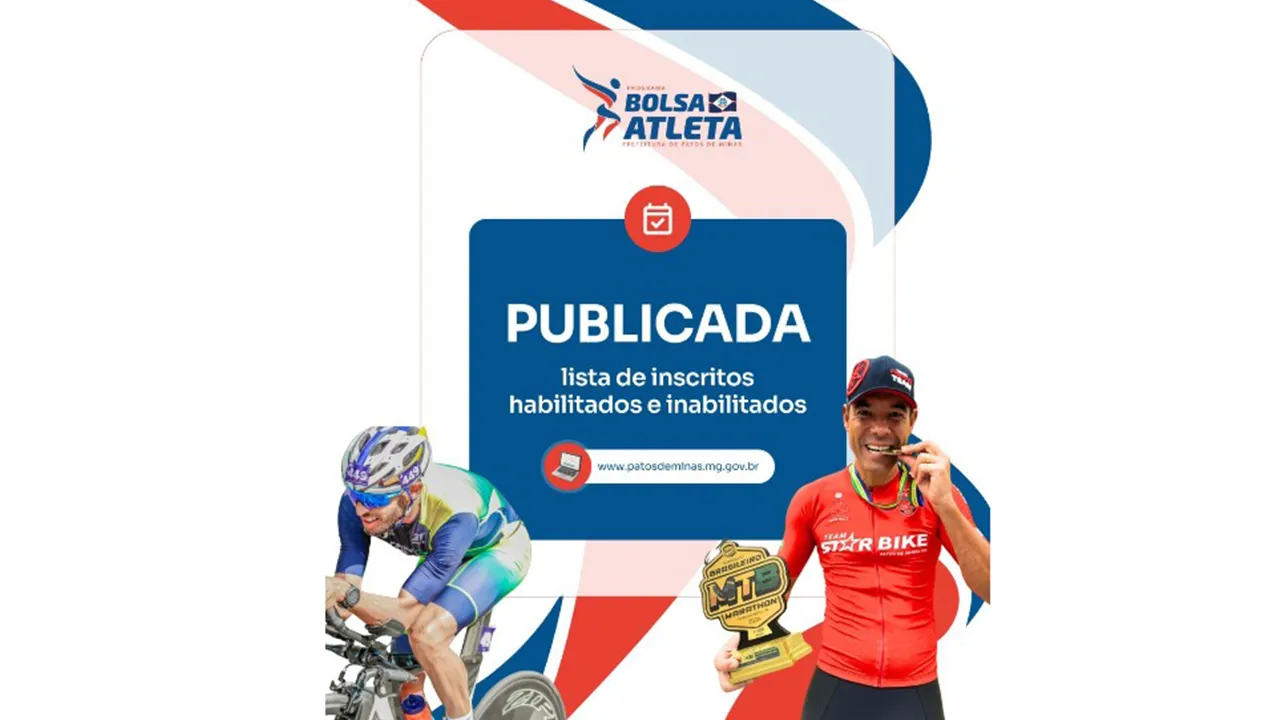Bolsa Atleta: lista de habilitados e inabilitados é divulgada no Diário Oficial