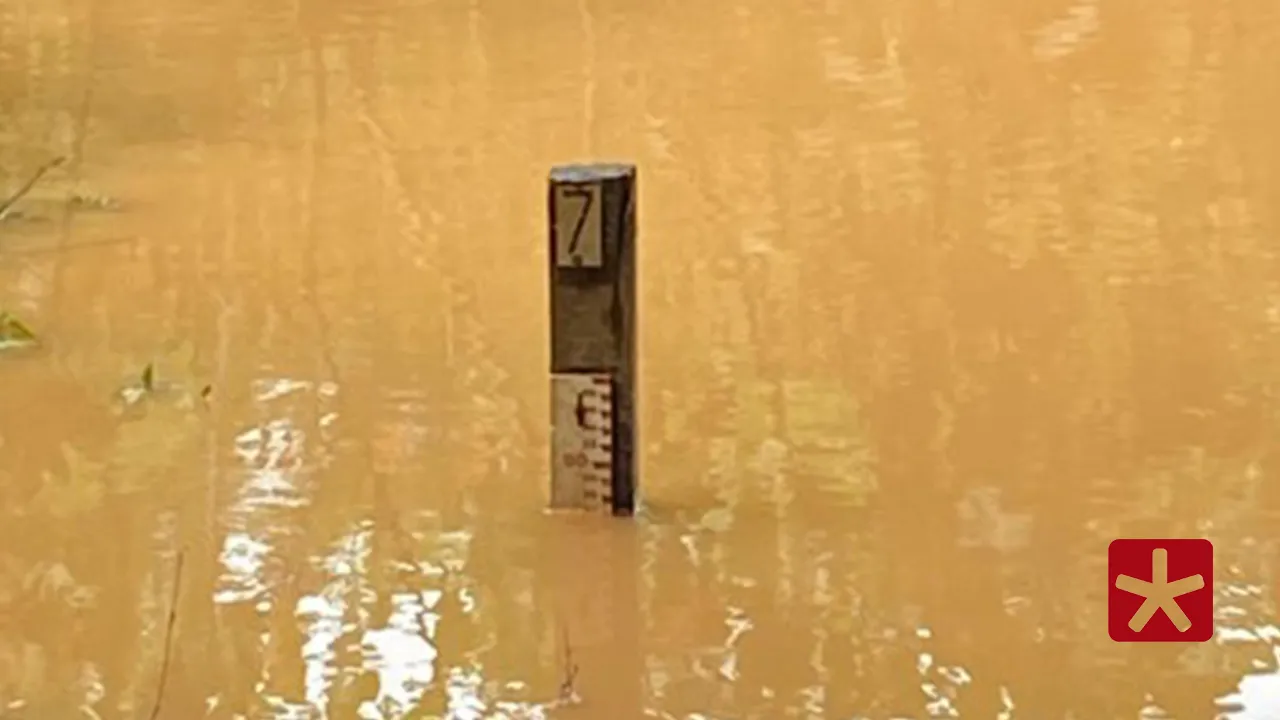 Rio Paranaíba está com quase 7 metros acima do nível normal em Patos de Minas