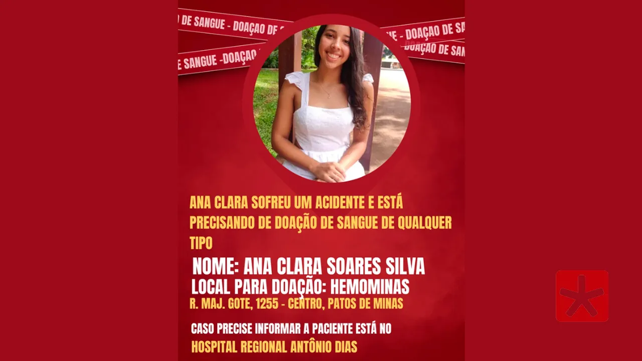 Ana Clara Soares Silva, de 18 anos, foi uma das vítimas do acidente na BR-35