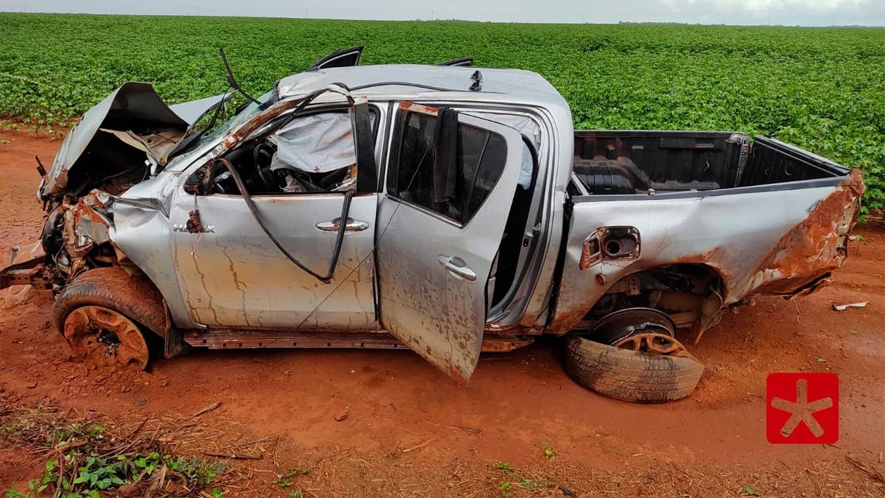 Com a força do impacto, Eliane Calazans foi arremessada para fora da caminhonete