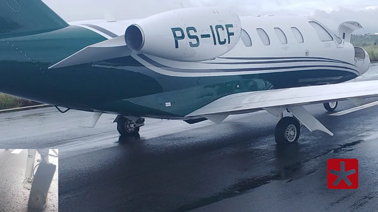 Avião tem pneu estourado durante pouso e aeroporto de Patrocínio é fechado temporariamente