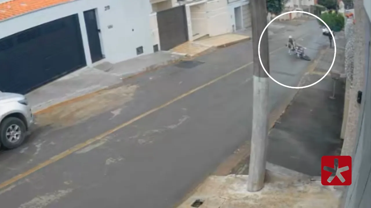 Vítima estava voltando para casa quando teve a viseira do veículo atingida pelo fio