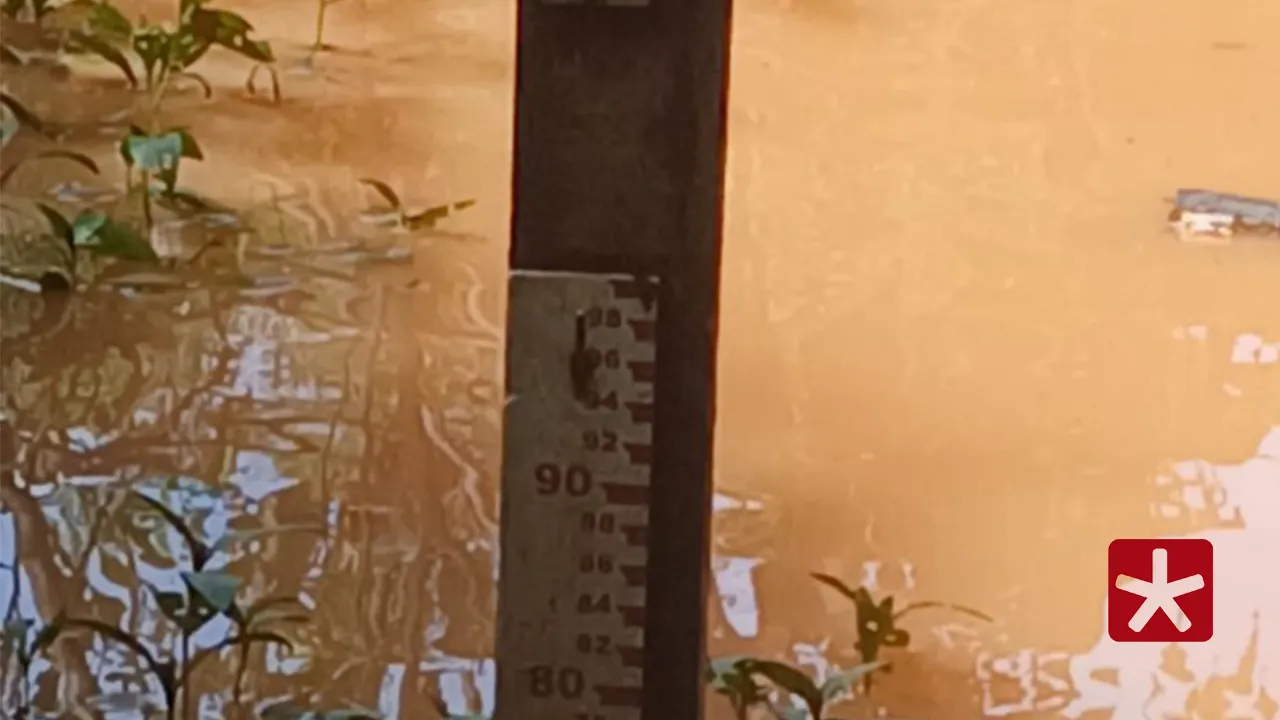 Nível do Rio Paranaíba sobe para mais de 6 metros nesta quarta-feira em Patos de Minas